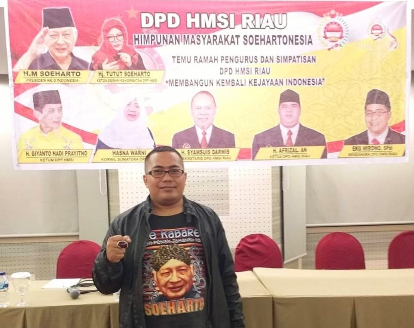 Bendahara HMSI Riau, Eko Wibowo, MPd harap Presiden ke-2 RI Soeharto segera dapat penganugerahan gelar Pahlawan Nasional (foto/ist)